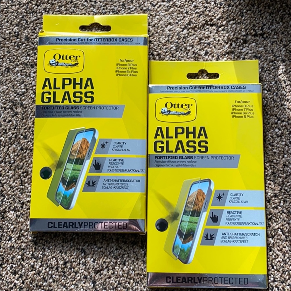TWO brand NEW Otter Box Alpha Glass